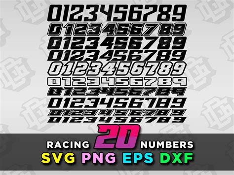 dirt bike racing numbers font.